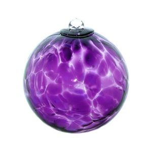 5" New Hand-Blown Purple Friendship Art Glass Ball